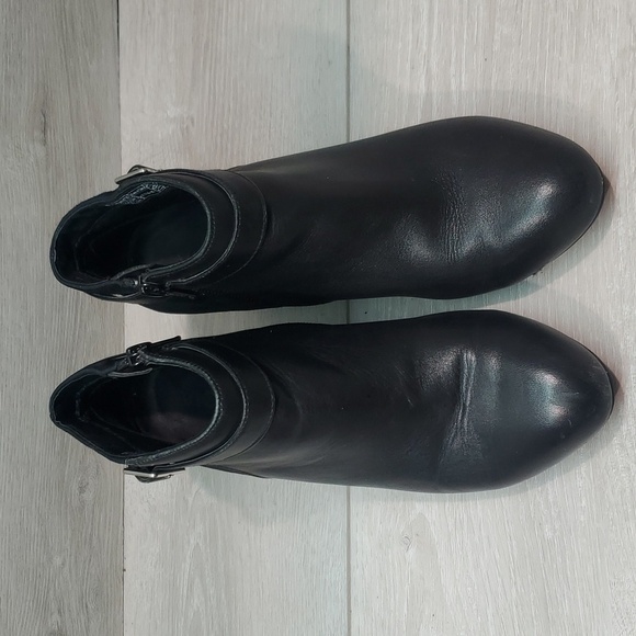 Vionic Women Shasta Ankle Leather Wedge Boots shoes sz 7 - Picture 4 of 16